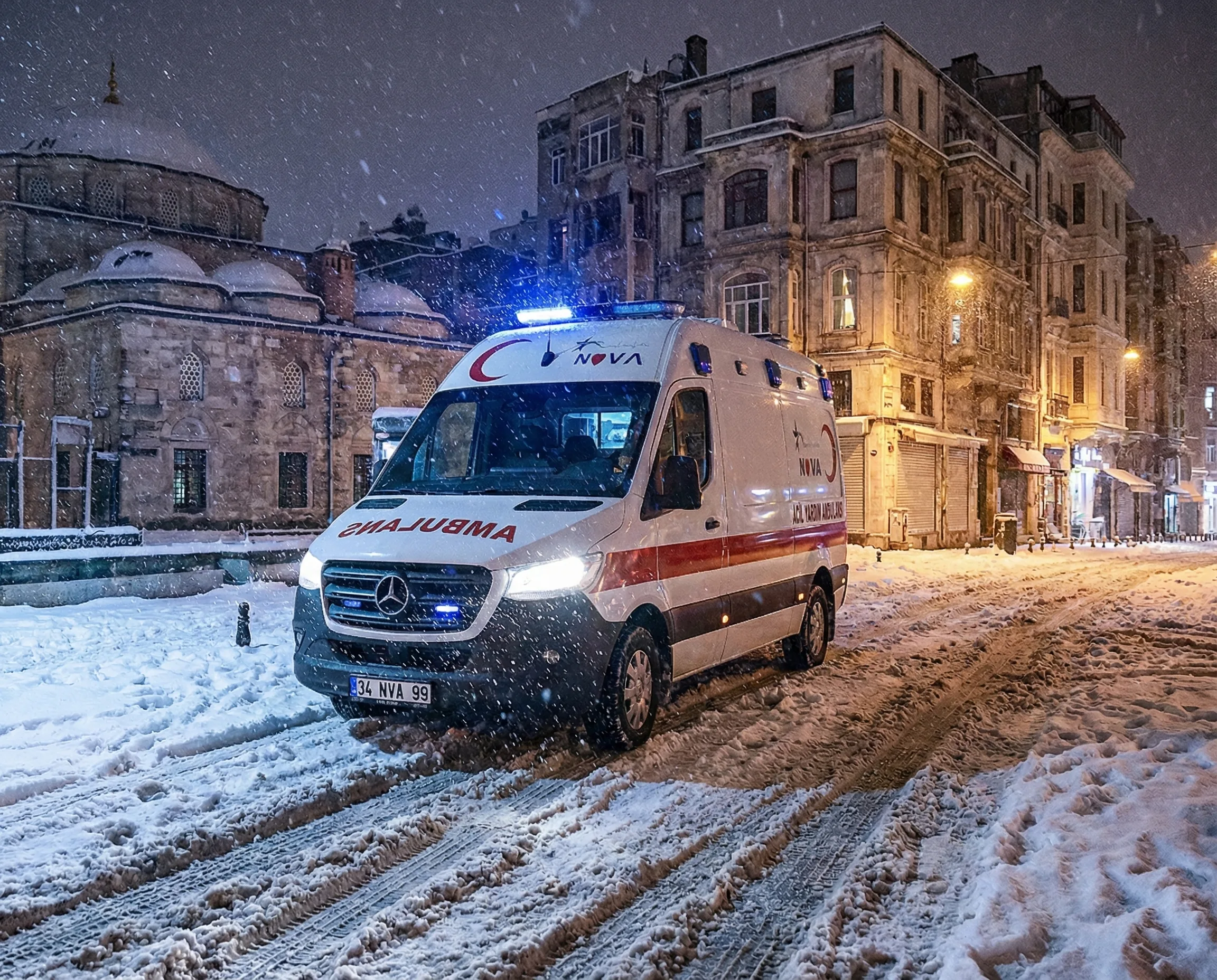 Calling an Ambulance During Heavy Snow: Location Sharing, Safe Waiting, and Transport Planning