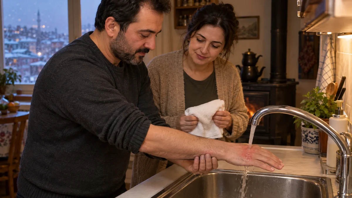 Winter Burn Accidents at Home: First Aid Steps and When to Call an Ambulance