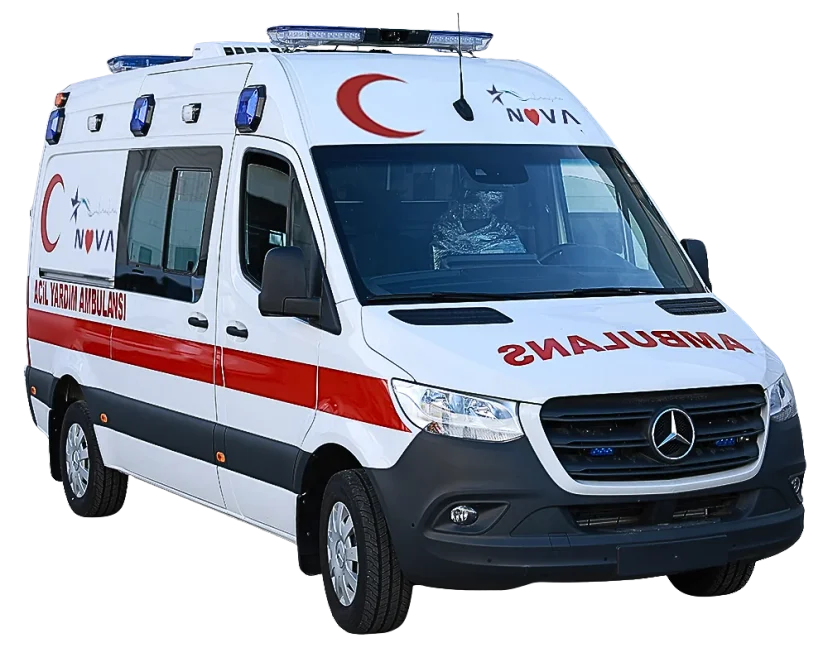 Nova Ambulans Özel Acil Yardım Ambulansı - Mercedes Sprinter tam donanımlı ambulans İstanbul
